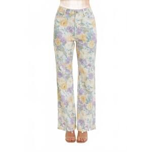 NEW BAEVELY BY WELLMADE jeanette floral jeans in multi